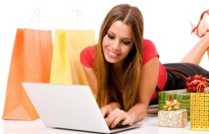 wanita belanja online